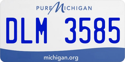 MI license plate DLM3585