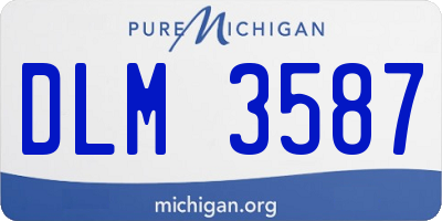 MI license plate DLM3587