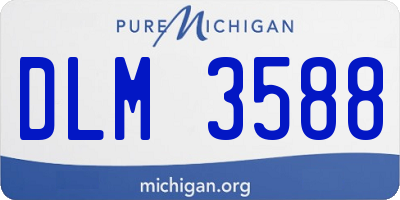 MI license plate DLM3588