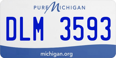 MI license plate DLM3593