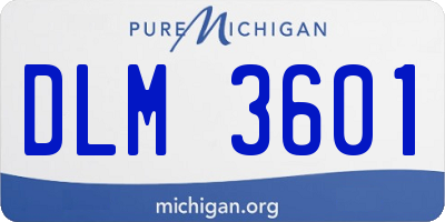 MI license plate DLM3601