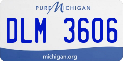 MI license plate DLM3606