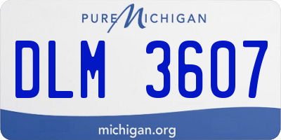 MI license plate DLM3607