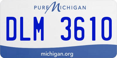 MI license plate DLM3610