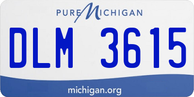 MI license plate DLM3615