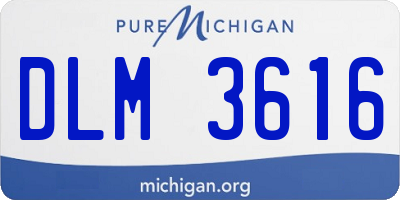 MI license plate DLM3616