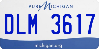 MI license plate DLM3617