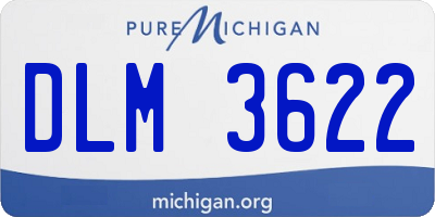 MI license plate DLM3622