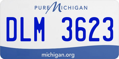 MI license plate DLM3623