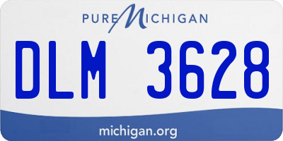MI license plate DLM3628