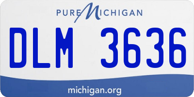 MI license plate DLM3636