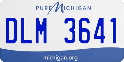 MI license plate DLM3641