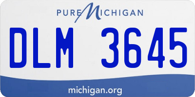 MI license plate DLM3645