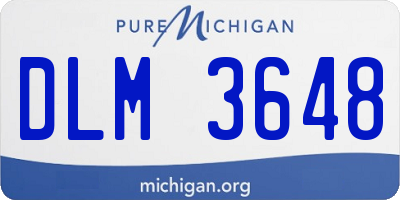 MI license plate DLM3648