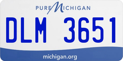 MI license plate DLM3651