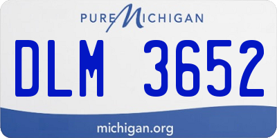 MI license plate DLM3652
