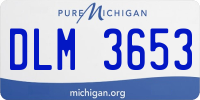 MI license plate DLM3653