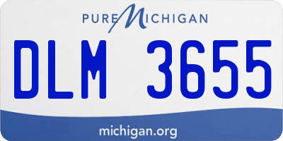 MI license plate DLM3655