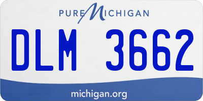 MI license plate DLM3662