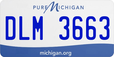 MI license plate DLM3663