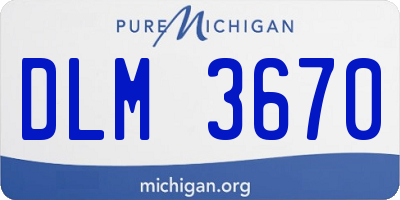 MI license plate DLM3670
