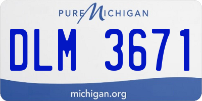 MI license plate DLM3671
