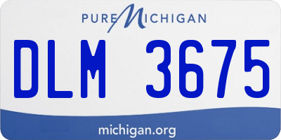 MI license plate DLM3675