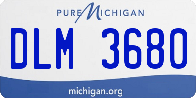 MI license plate DLM3680