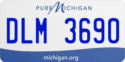 MI license plate DLM3690