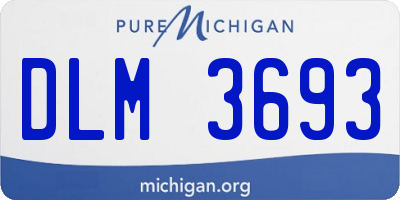 MI license plate DLM3693