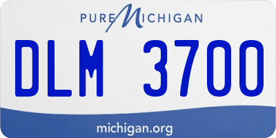 MI license plate DLM3700
