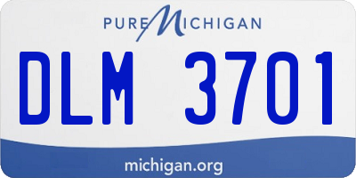 MI license plate DLM3701