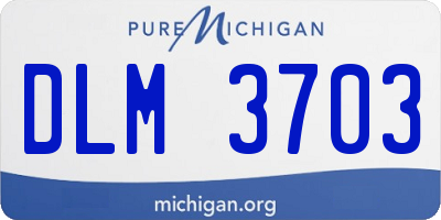 MI license plate DLM3703