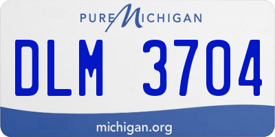 MI license plate DLM3704