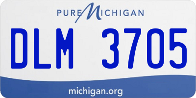 MI license plate DLM3705