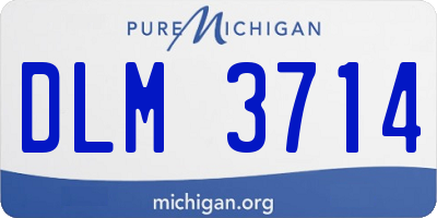 MI license plate DLM3714