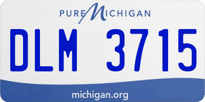 MI license plate DLM3715