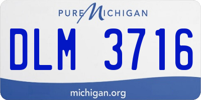MI license plate DLM3716