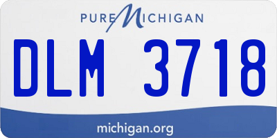MI license plate DLM3718