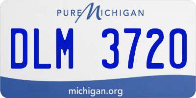 MI license plate DLM3720