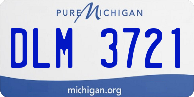 MI license plate DLM3721