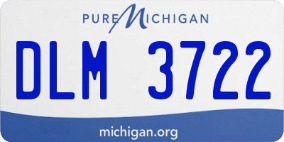 MI license plate DLM3722