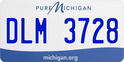 MI license plate DLM3728