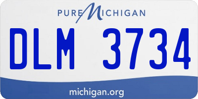 MI license plate DLM3734