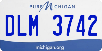 MI license plate DLM3742