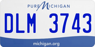 MI license plate DLM3743