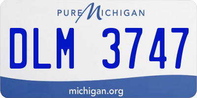 MI license plate DLM3747