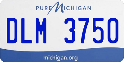 MI license plate DLM3750