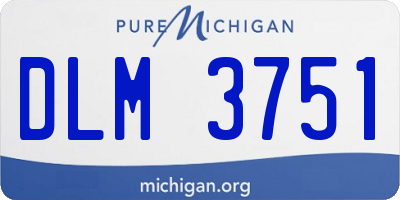 MI license plate DLM3751