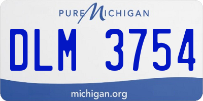 MI license plate DLM3754